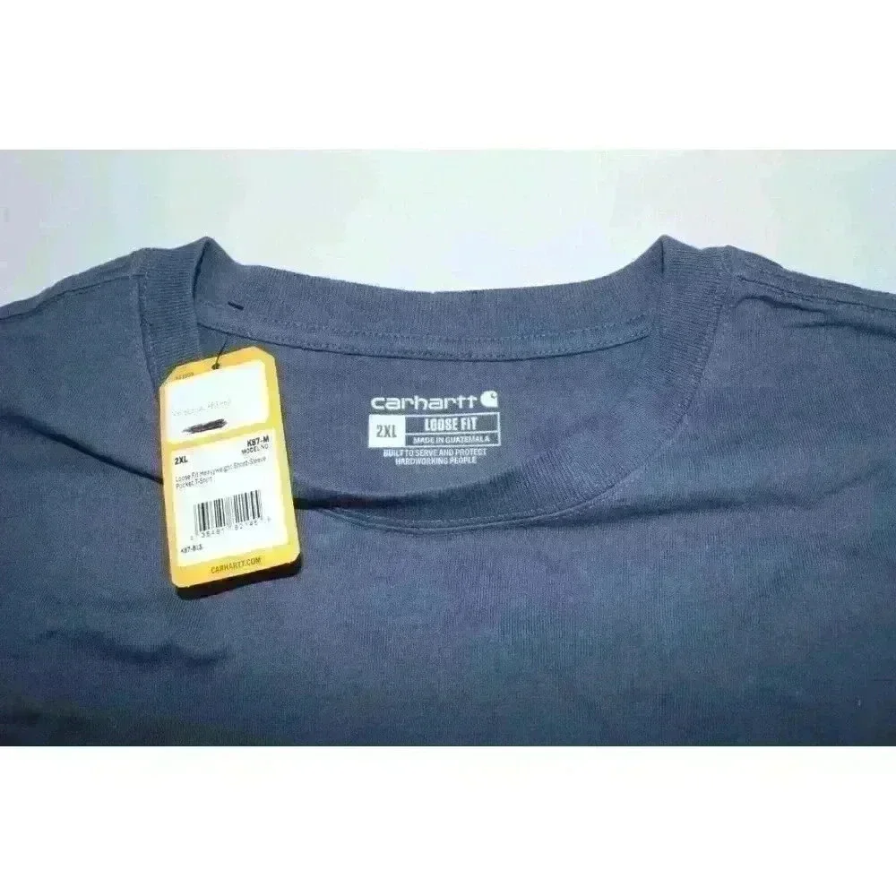 Carhartt Men's Workwear Pocket Loose Fit SS T-shirt - Navy, XL (K87) NWT - Picture 8 of 11